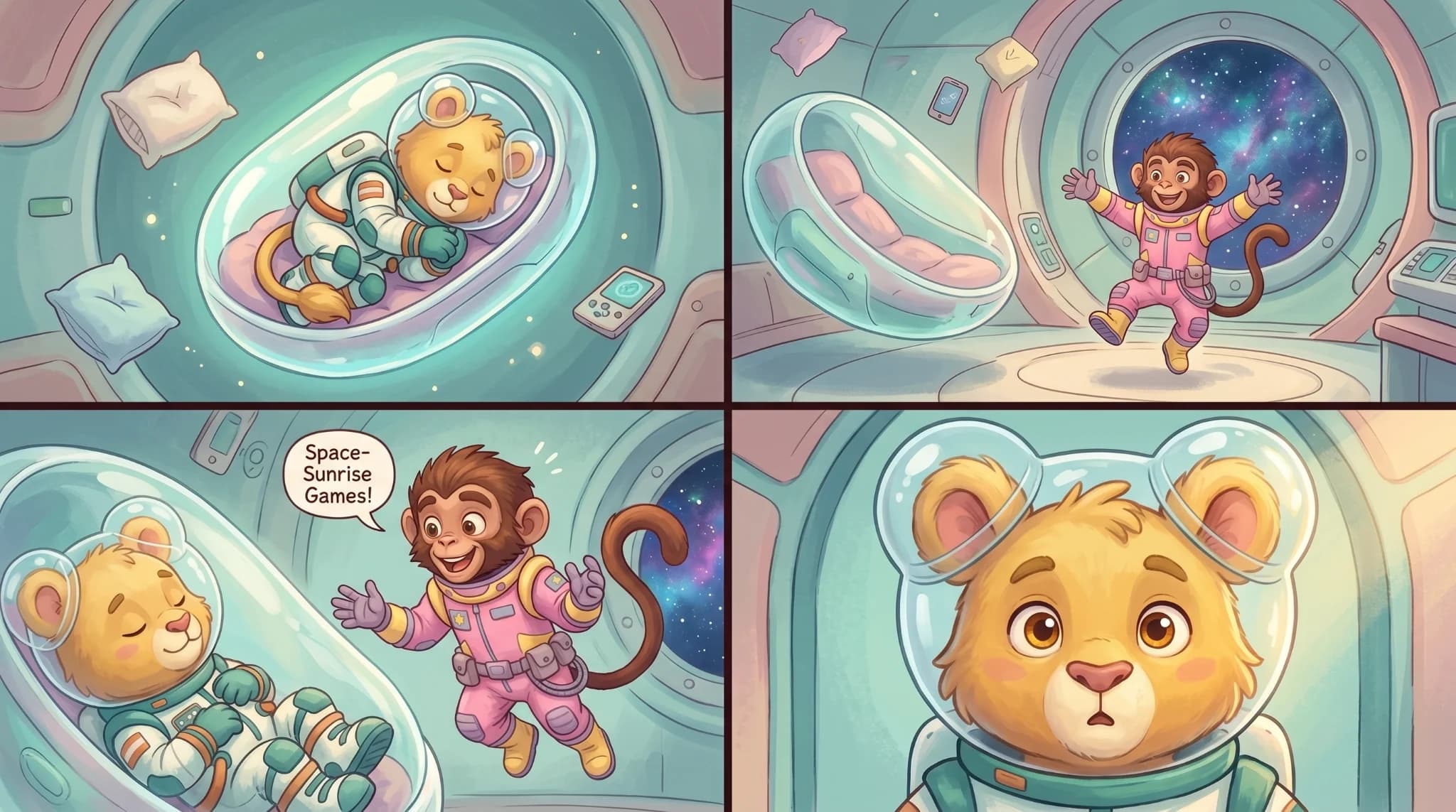 The Sleepy Space Lion